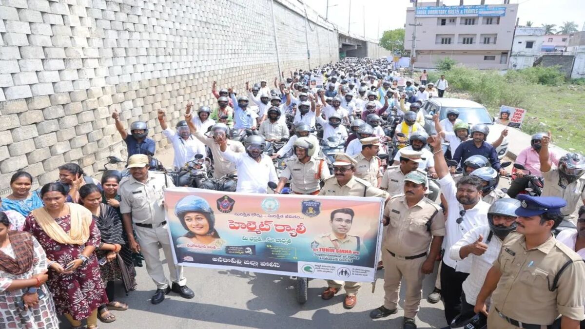 Anitha leads helmet rally, directs double fines for political offenders