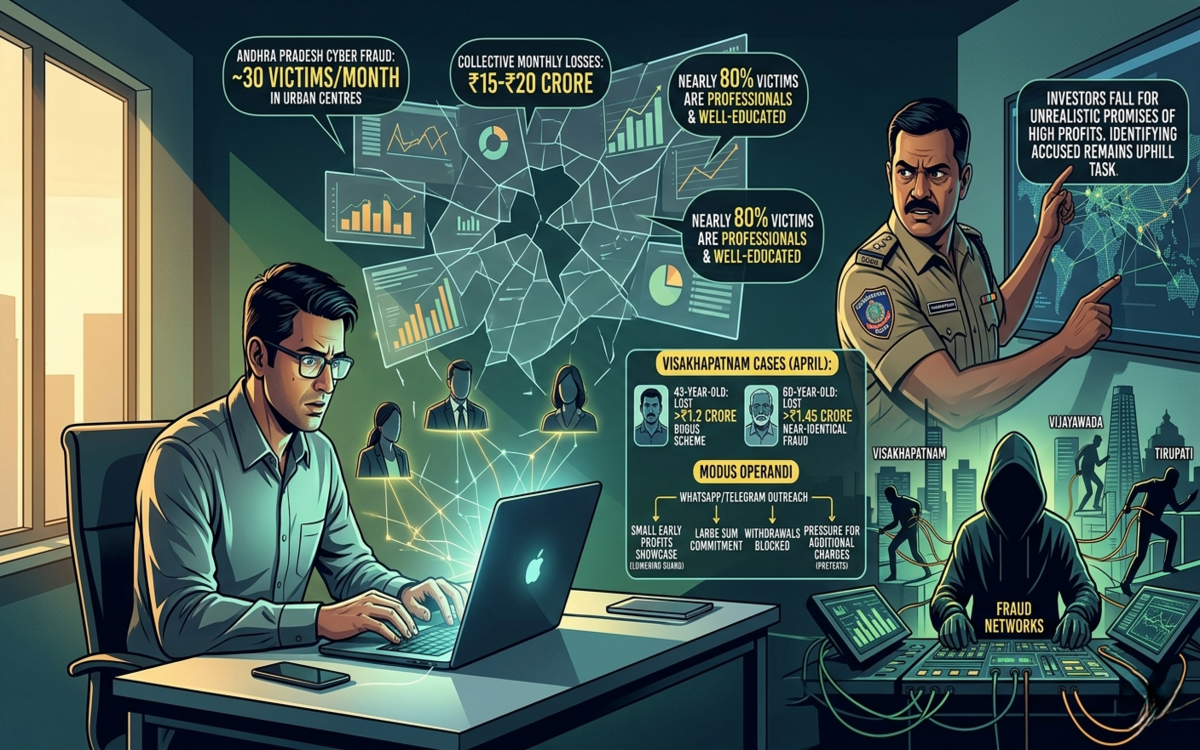 Cyber crooks bleed AP investors of ₹20 crore a month