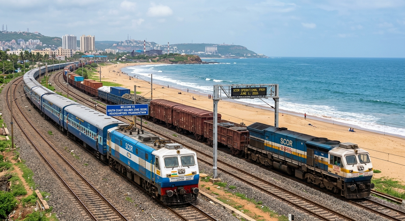 South Coast Railway Zone Officially Notified Through Gazette Issue