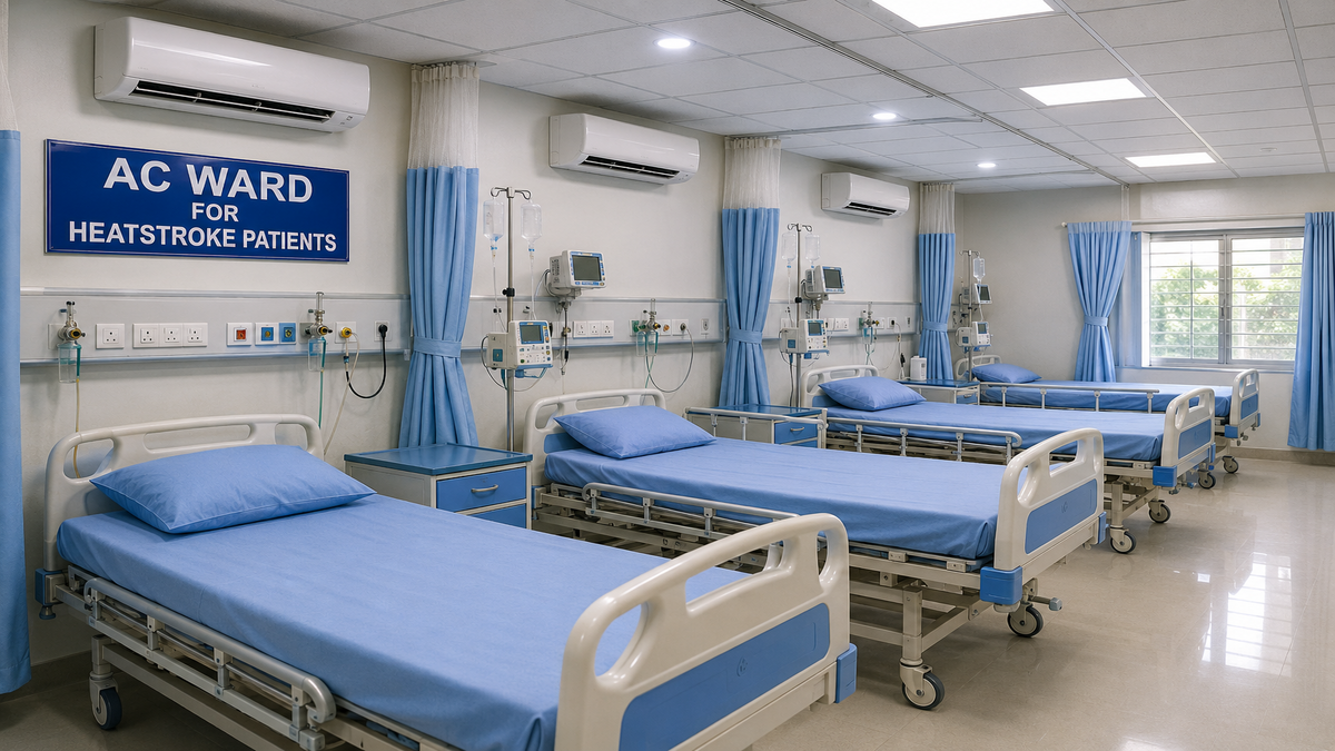 AC Heatstroke Wards Set Up in Govt Hospitals