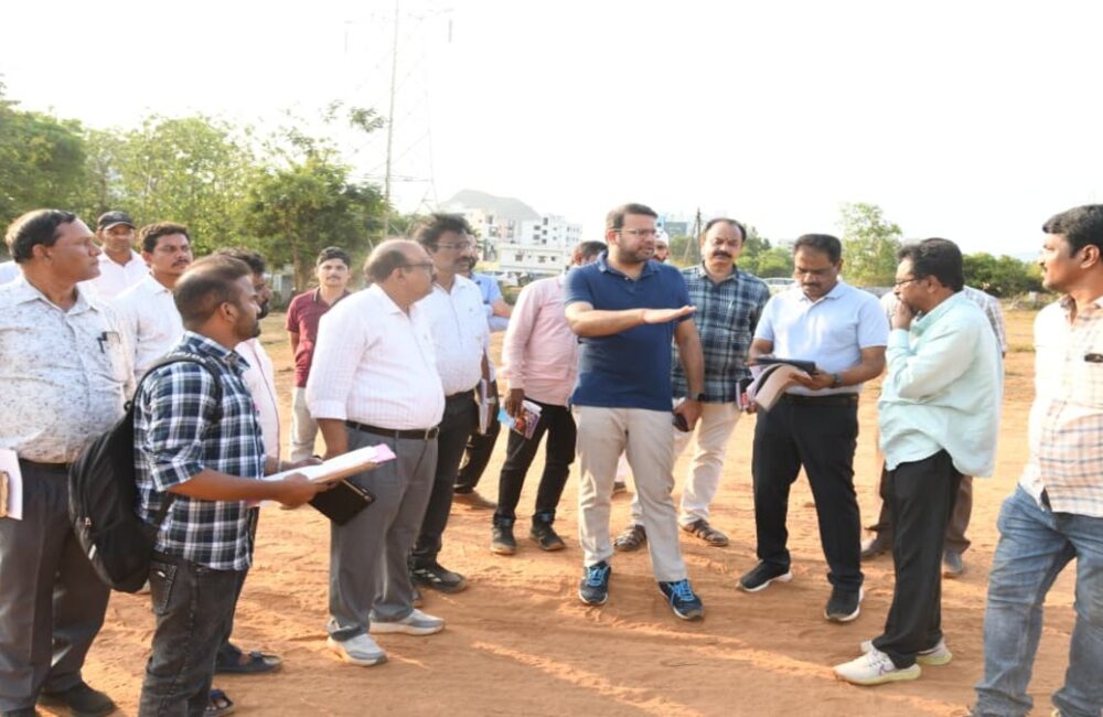 GVMC Commissioner for early completion of Bhogapuram road works