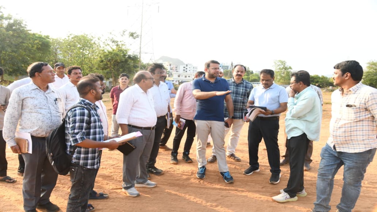 GVMC Commissioner for early completion of Bhogapuram road works