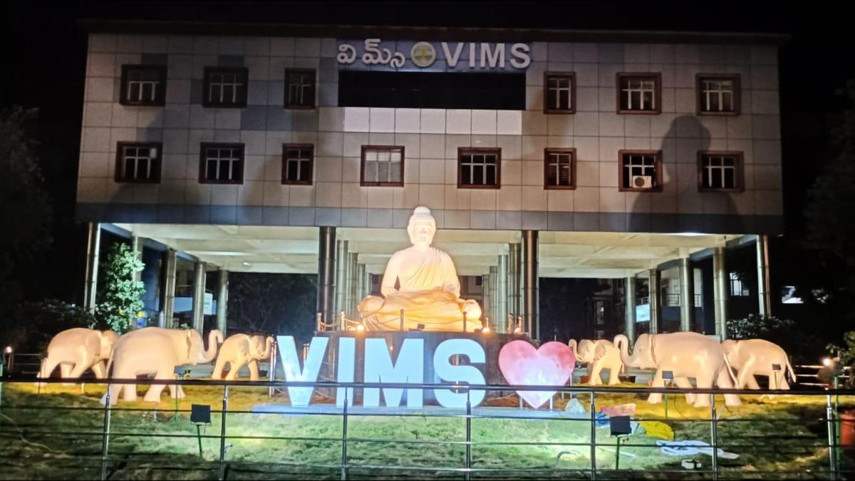 Buddha sculpture with six elephants unveiled at VIMS
