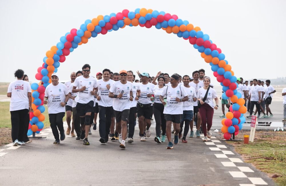 Run to Runway event draws fitness enthusiasts at Bhogapuram airport