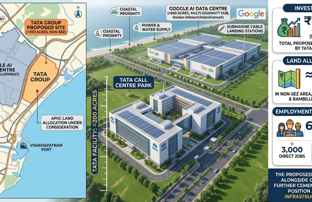 Tata plans data centre near Google facility in Rambilli