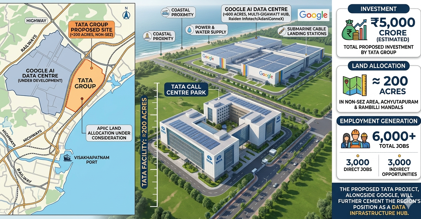 Tata plans data centre near Google facility in Rambilli