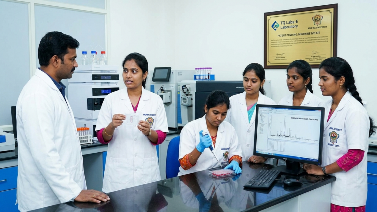 Andhra University students develop migraine detection kit