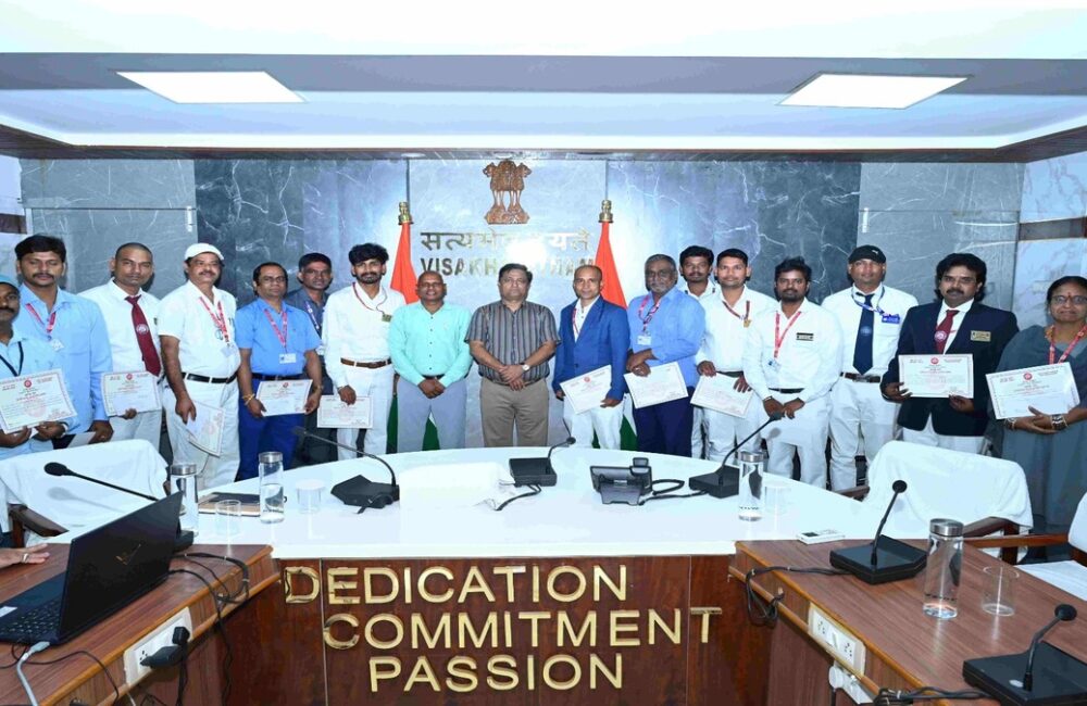 Waltair Division honours alert railway staff with Safety Awards