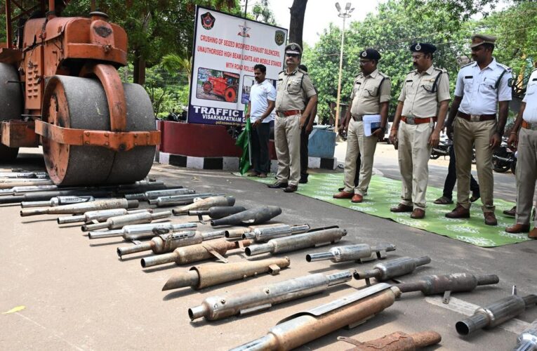 City Police Destroy 142 Modified Silencers in Crackdown on Traffic Violations