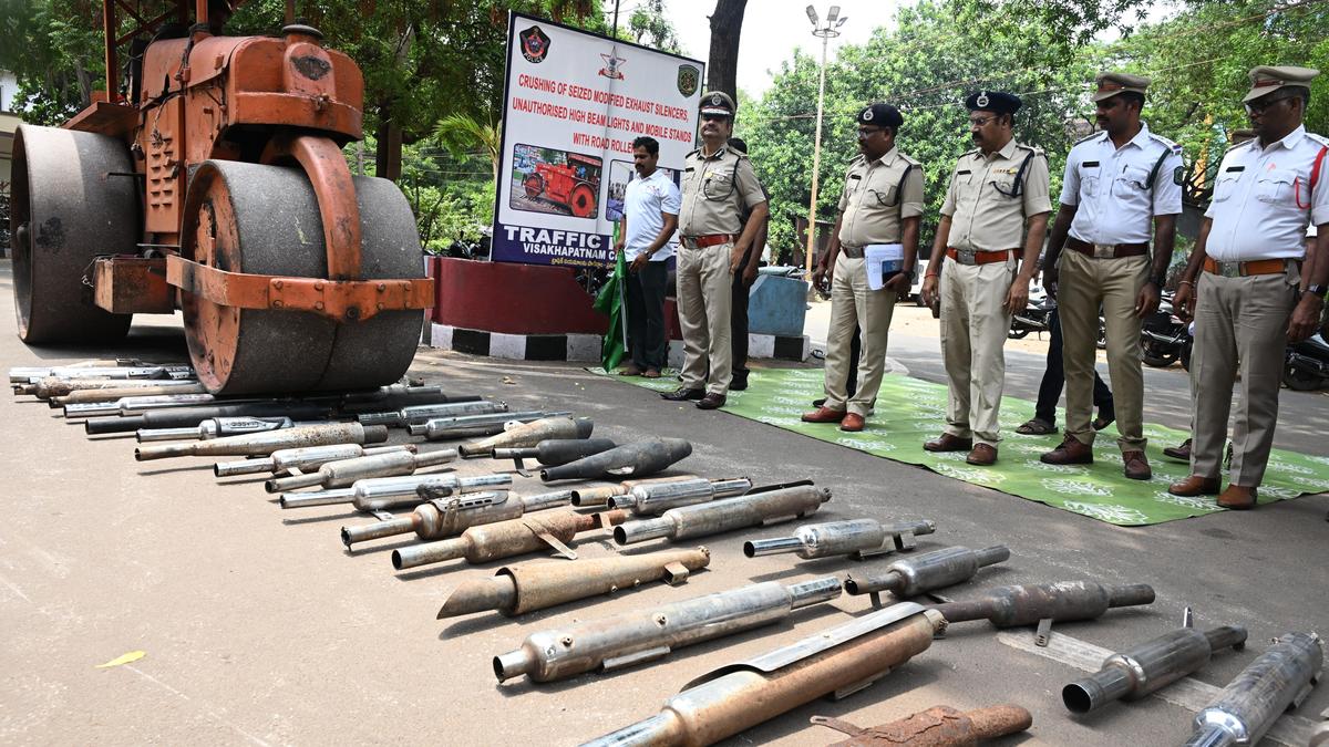 City Police Destroy 142 Modified Silencers in Crackdown on Traffic Violations