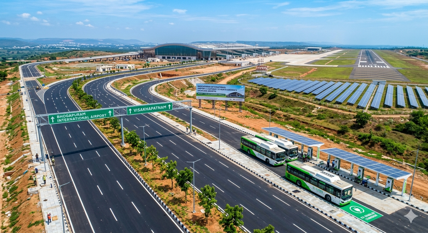 Bhogapuram Airport road links near completion, set to transform North Andhra connectivity