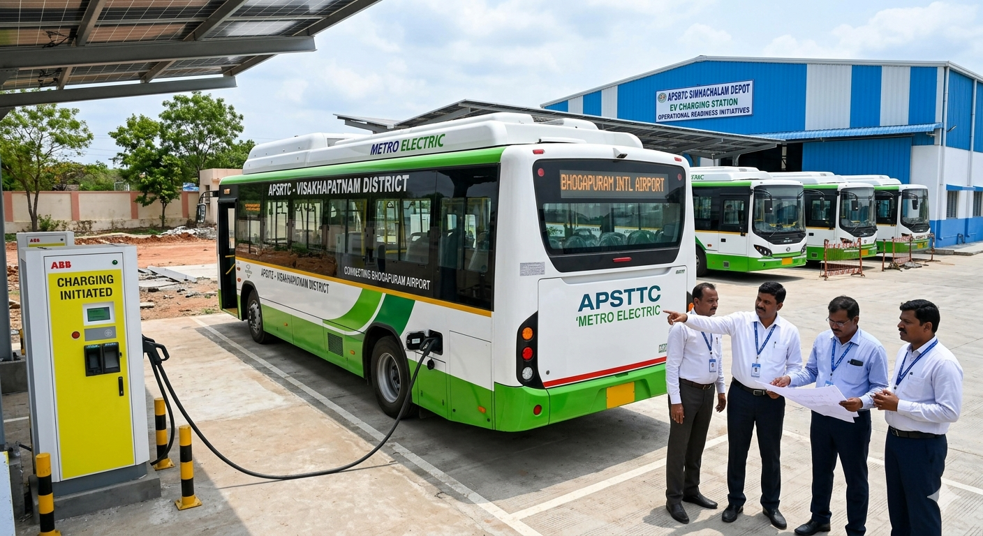 APSRTC to Roll Out 100 Electric Buses in Vizag, Bhogapuram Airport Link Prioritised