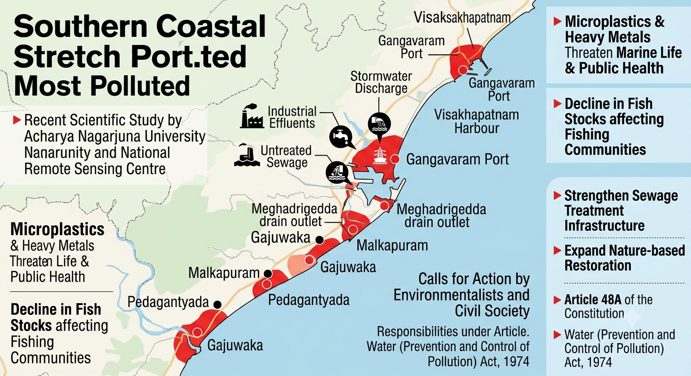 Vizag’s Southern Coast Emerges as Most Polluted Stretch, Study Warns