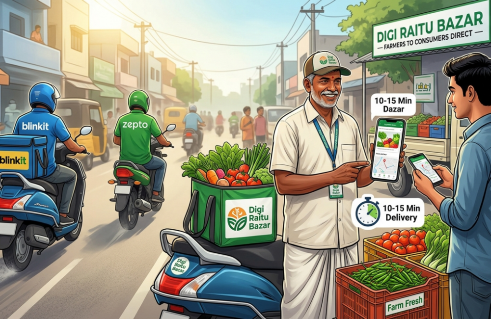 Andhra Pradesh Launches Digi Raitu Bazar to Deliver Farm Produce in 15 Minutes