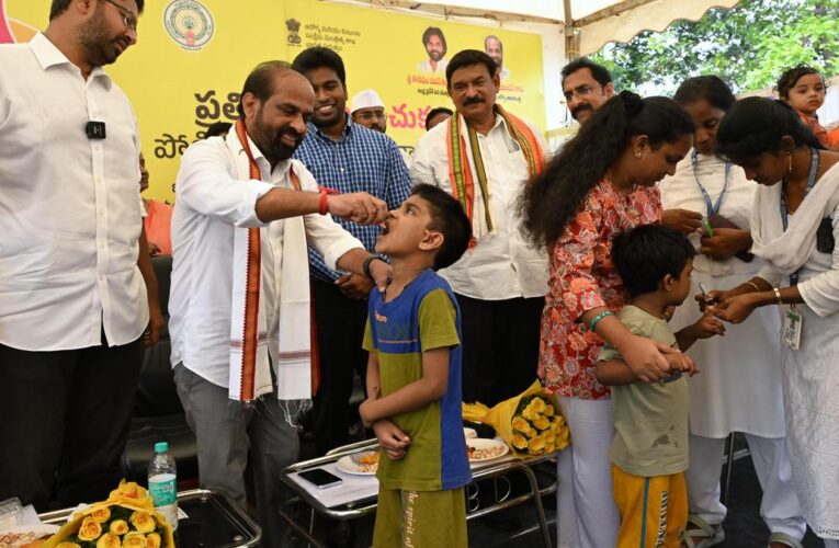 Pulse Polio drive launched in city, target set for 49.2 lakh children across State