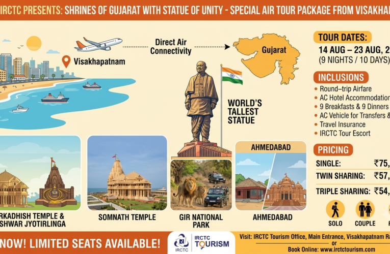 IRCTC Launches Gujarat Air Tour from Visakhapatnam