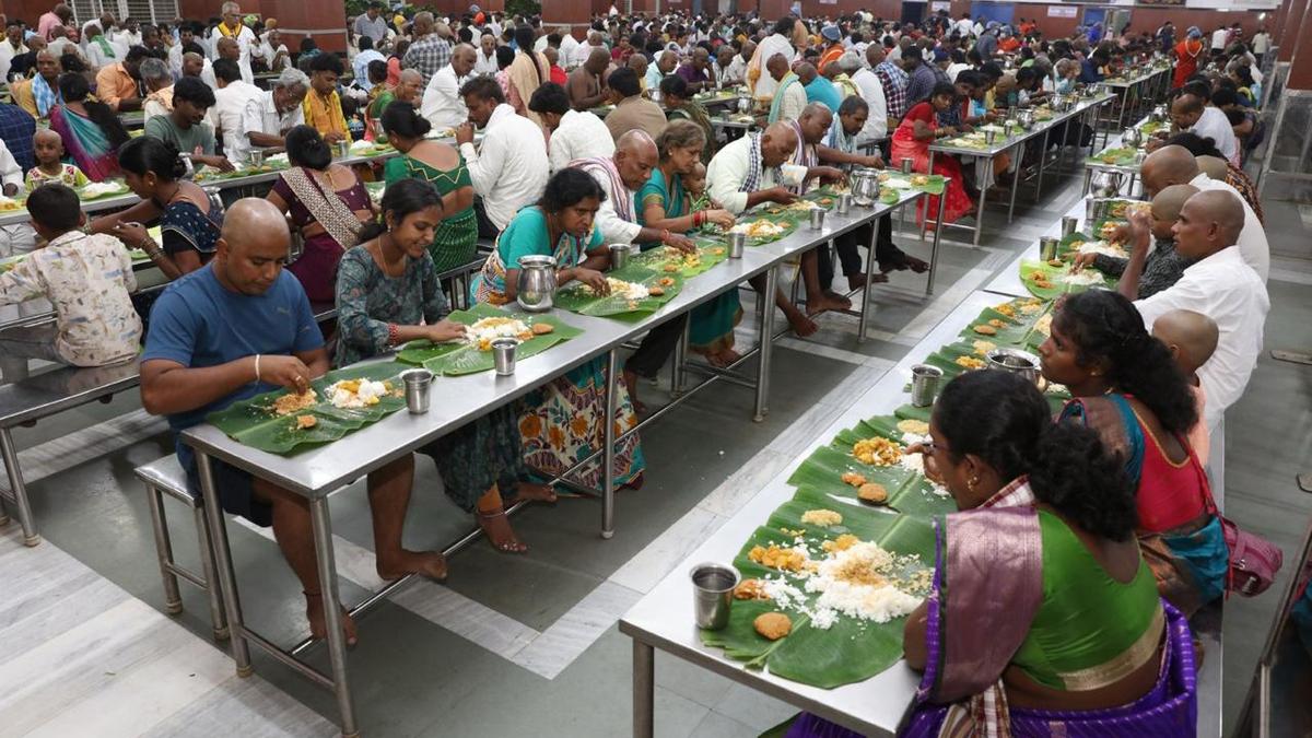 Tirumala’s free meal programme serves nearly three lakh devotees daily