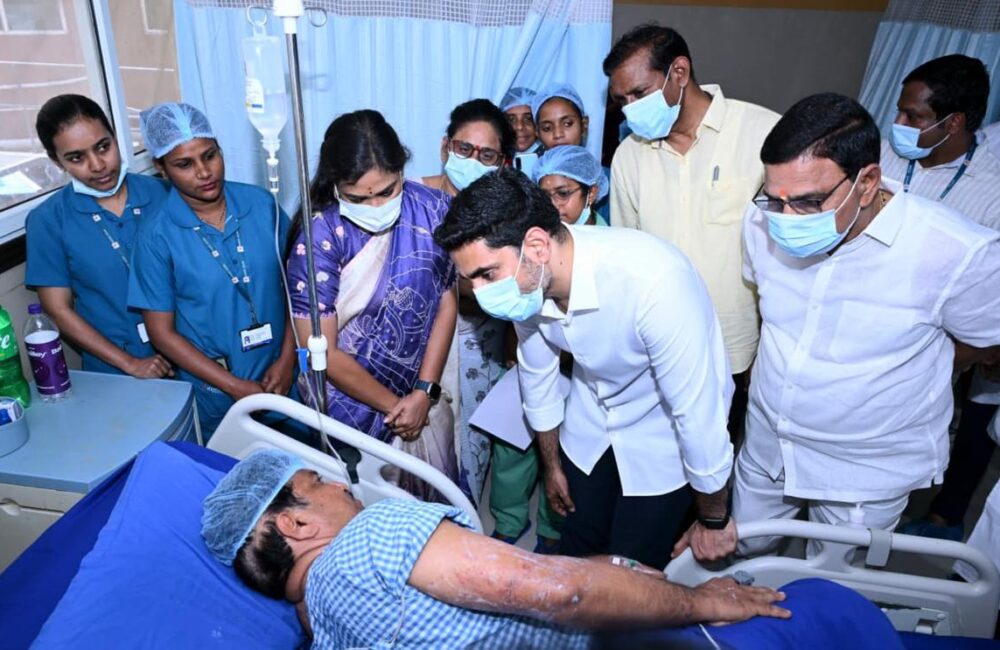 Lokesh Assures Long-Term Support for VSP Blast Victims