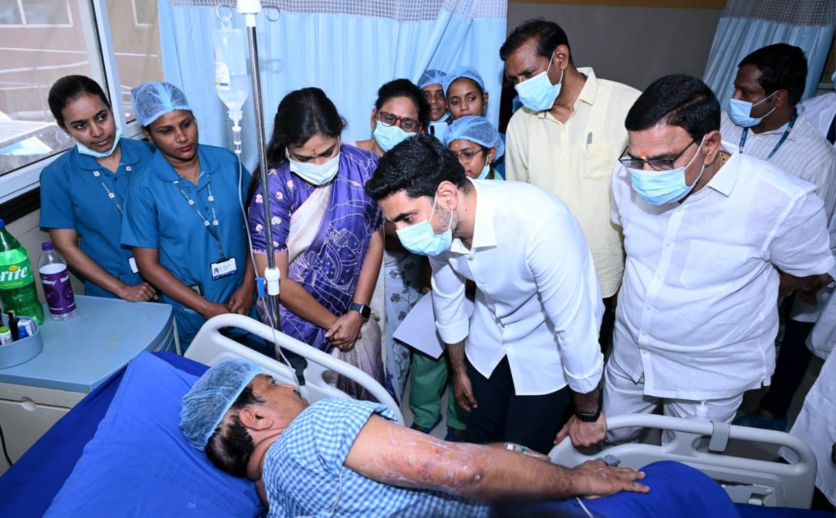 Lokesh Assures Long-Term Support for VSP Blast Victims