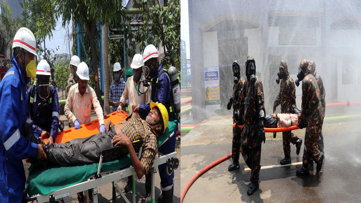 NTPC Simhadri conducted a multi-agency mock drill at its Stage-I Chlorination Plant to evaluate the plant's emergency preparedness and test response mechanisms in the event of a hazardous chemical incident.
The exercise simulated a chlorine gas leak from a tanker during routine maintenance operations. Upon activation of the emergency alarm, response teams were swiftly mobilised to contain the leak, rescue and evacuate affected personnel, and limit the overall impact.
The drill drew participation from several departments within NTPC Simhadri — including Operations, Chemistry, Maintenance, Safety, Human Resources and Administration — alongside external agencies such as the CISF Fire Wing, the National Disaster Response Force (NDRF), Township Hospital and Ambulance Services.
During the exercise, teams operated chlorine scrubber and sprinkler systems, deployed water curtains, isolated the affected zone, conducted atmospheric monitoring and executed rescue, evacuation and leak-arrest operations.
NTPC officials said the drill underscored the importance of inter-agency coordination and validated the plant's operational readiness in handling chemical emergencies. All emergency response systems functioned as planned, and rescue and mitigation measures were executed safely.
A debriefing session followed the exercise, during which teams reviewed their response and identified areas for improvement. Officials said the drill reaffirmed the plant's commitment to maintaining high standards of industrial safety and emergency preparedness.