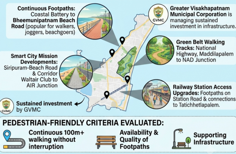 Vizag ranks fifth in pedestrian-friendly infrastructure