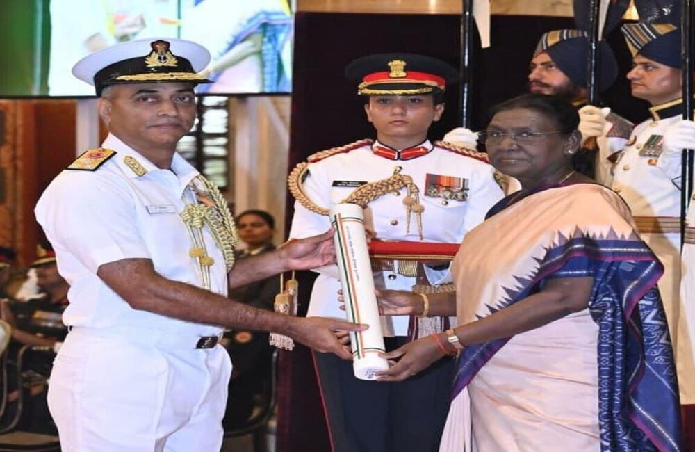 Vice Admiral K. Srinivas conferred Ati Vishisht Seva Medal