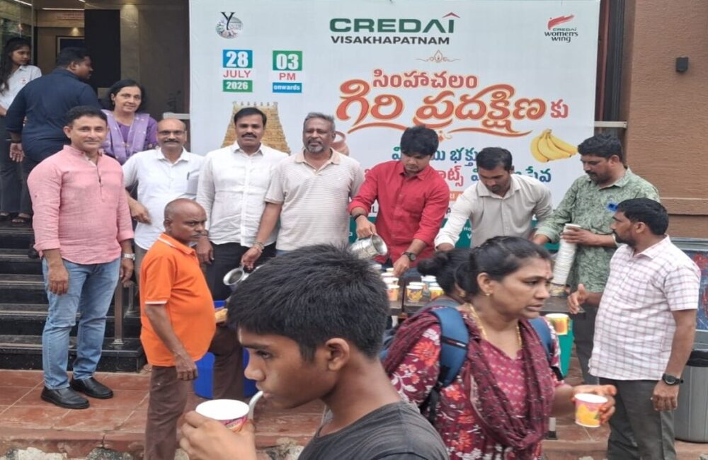 CREDAI Visakhapatnam extends aid to Giripradakshana devotees