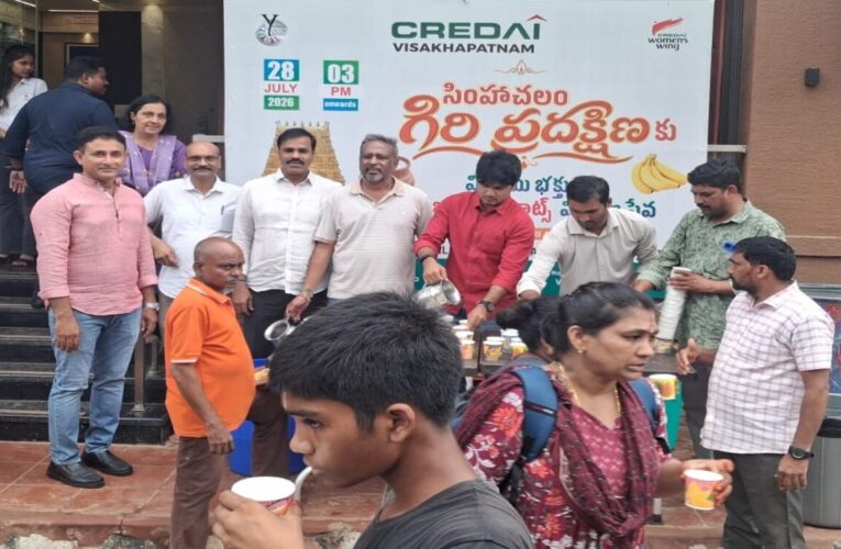 CREDAI Visakhapatnam extends aid to Giripradakshana devotees