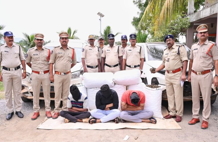 Three held after 220 kg ganja seized in Anakapalli district