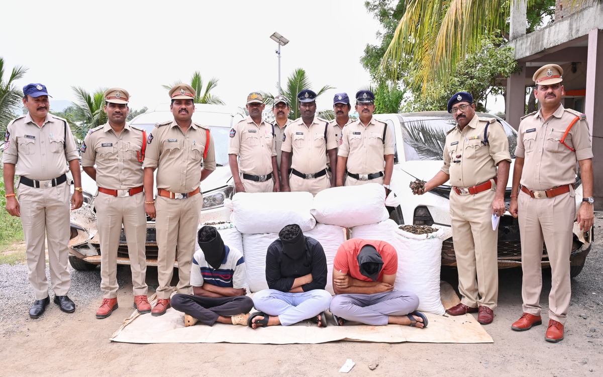 Three held after 220 kg ganja seized in Anakapalli district