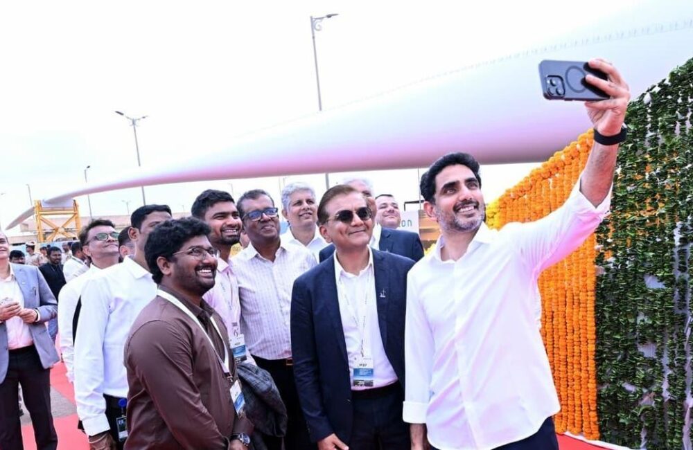 Lokesh lays foundation for Suzlon wind energy projects in Anantapur