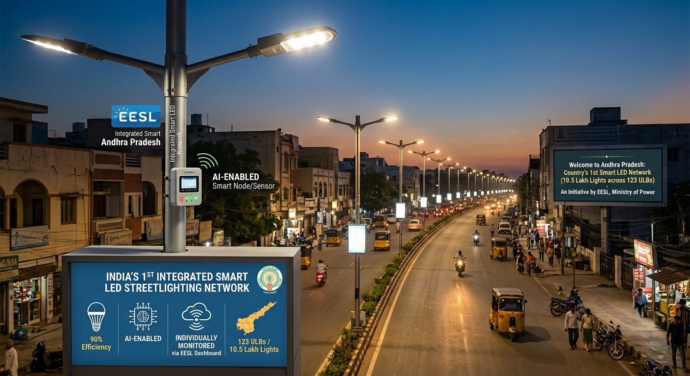 AP to roll out smart LED streetlights across 123 ULBs