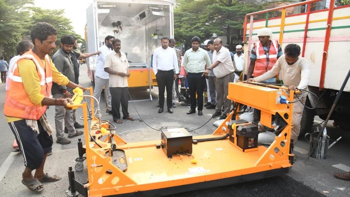 GVMC deploys ₹1.30-crore machine for faster pothole repairs in Visakhapatnam