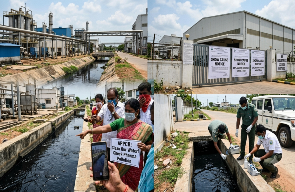 95 Pharma Units Slapped with Notices as Black Water Sparks Outrage in Anakapalli