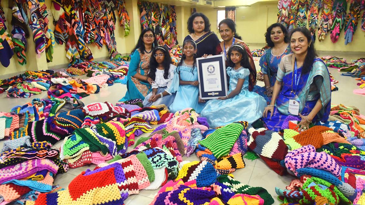 47,000 crocheted flags help Mahila Manovikas enter Guinness record