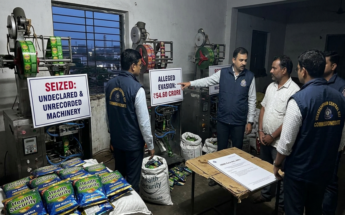 GST officials detect ₹54.60 crore pan masala duty evasion in Vizag