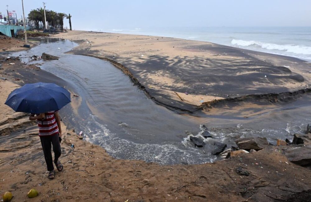 Sewage trail mars Vizag’s iconic RK Beach