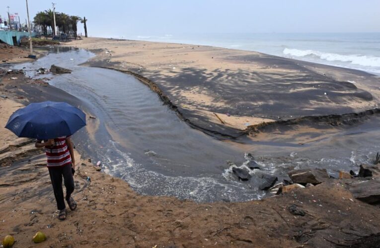 Sewage trail mars Vizag’s iconic RK Beach