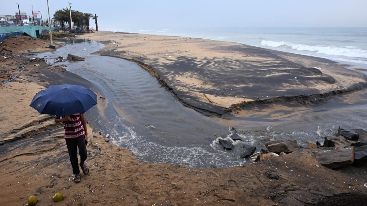 Sewage trail mars Vizag’s iconic RK Beach