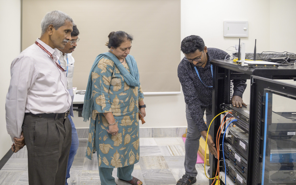 DoT delegation reviews 5G lab at GITAM