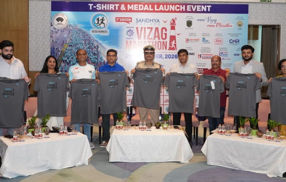 Sandhya Marines Vizag Marathon: T-shirt and medal unveiled