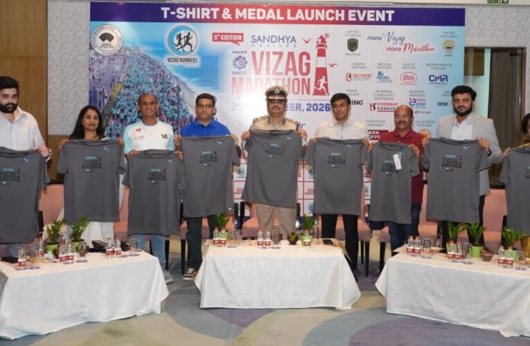 Sandhya Marines Vizag Marathon: T-shirt and medal unveiled
