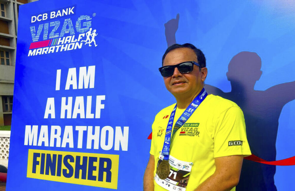 Railway officer completes Vizag Half Marathon