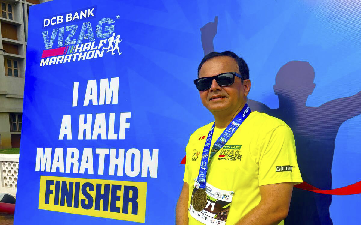 Railway officer completes Vizag Half Marathon